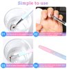 3Pcs Nail Polish Clean Up Brush Set, Round&Angled Manicure Nail Brushes for Cleaning Nail Art Polish Remover Brush Professional Nail Detail Brush Nail Painting Tool for Nail Art Design