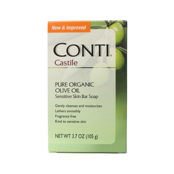 Conti Castile Pure Organic Olive Oil Sensitive Skin Bar Soap 3.7 Ounce (Value Pack of 4)