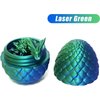 Executive Desk Toys Easter Egg, 3D Printed Dragon, 3D Dragon Eggs with Dragon Inside, Dragon Toy Dragon Egg Fidget Toy, Fidget Toys for Autism/ADHD (Laser Green)