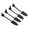 RC Car Body Clips Steel Rubber Clips RC Body Clip Retainers for Losi Lasernut U4 1/10 Black