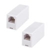 RJ11 Coupler, 2 Pack Telephone Phone Line Connector Coupler RJ11 6P4C Inline Keystone Jack Female to Female Straight Telephone Cable Cord Extension Adapter White