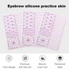2pieces Two Sides 1.5mm Thickness Brow Practice Skin Silicone Tattoo Practice Skin with Purple Lines for Microblading Nano Brows Ombre Brows DuBeauty (2pcs)