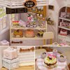 piberagi DIY Miniature Dollhouse Kit with Furniture, 1:24 Scale Creative Room Mini Wooden Doll House Accessories Plus Dust Proof for Kids Teens Adults(Cake Diary)