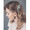 Catery Rhinestone Bride Wedding Hair Comb Green Caystal Side Comb Bridal Hair Piece Headpiece Bridesmaid Head Jewelry Hair Accessories for Women and Girls (Green)