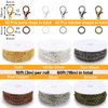 Jishi Chains Jewelry Making Supplies, 60ft Cable Link Chains for Making Jewelry Necklace Earring Bracelet Findings DIY Craft Kit for Adults, 6-Color 2mm Gold Silver Copper Plated Metal Link Rolls Bulk