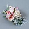 Abbie Home Flower Hair Comb - Floral Boho Comb with Rose Berry Handmade Bridal Crown Wedding Floral Headpiece (Blush Pink)