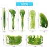 Gua Sha Facial Tool - 7PCS Gua Sha Scraping Massage Tool Facial Body Guasha Board Relief Anti-Aging Anti-Wrinkle Scraping Board Gua Sha Tools for SPA Acupuncture Therapy Trigger Point Treatment