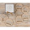 3D Wooden Monthly Milestone Cards, For Baby Photos, Monthly Milestone Marker, monthly milestone wood discs, baby months signs, baby shower gift, milestone wooden circles, monthly baby milestone