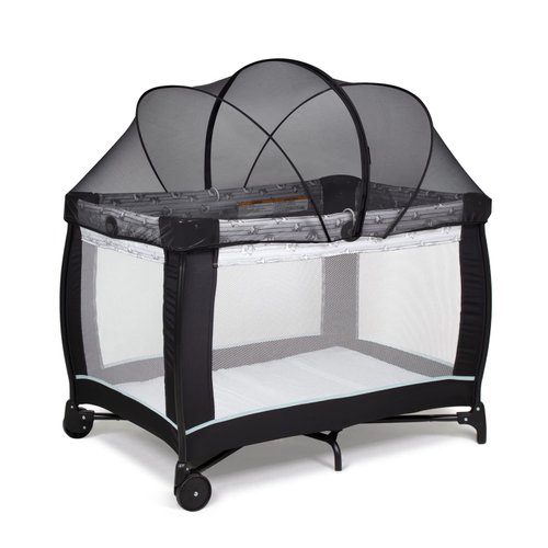 Beberoad Love Pack N Play Tent Cover Mosquito Net with 2-Way Zipper for Travel Crib/Playpen (Black)