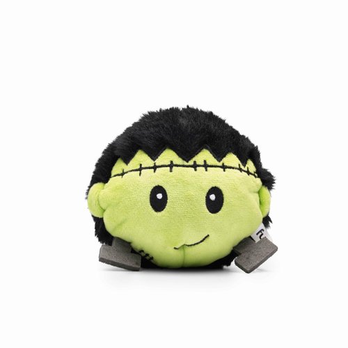 Flourish Pets 2 in 1 Halloween Dog Chew Toys for Aggressive Chewers | Non-Toxic BPA Free Double Stitched Soft Fabric Exterior Dog Toys | Long-Lasting Dog Plush Toys – Frankenstein (4”)