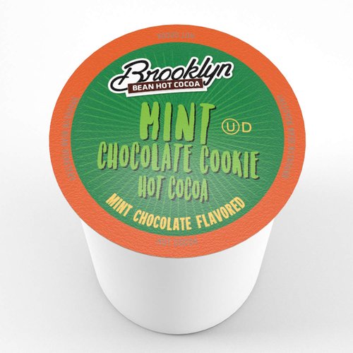 Brooklyn Bean Roastery Mint Chocolate Cookie Single-Cup Hot Cocoa for Keuirg K-Cup Brewers, 40 Count