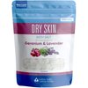 Dry Skin Bath Salt 32 Ounces Epsom Salt with Natural Geranium, Lavender, Ylang Ylang, and Lemon Essential Oils Plus Vitamin C in BPA Free Pouch with Easy Press-Lock Seal