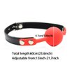 Tabuy PU Leather Paly Buckle Belt Silicon Mouth Ball Open Breathable Mouth Gag For Men Woman (Red)