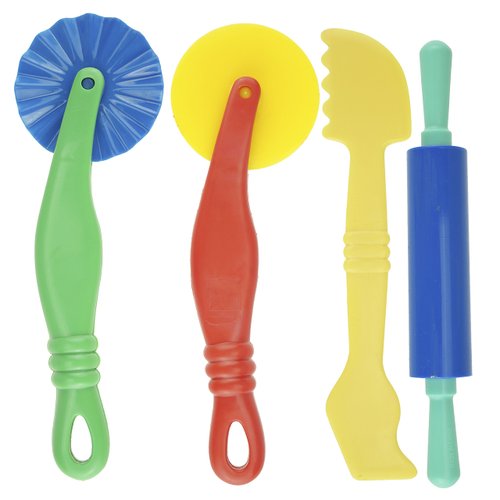 Kare & Kind Smart Dough Tools Kit with Models and Molds (Set of 24 Pieces)