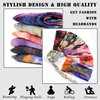 FULZTEY Headbands For Women Fashion Tie Dye Hairband Boho Headwraps Wide Hair Bands Soft Bandanas Trendy Head Scarf Elastic Yoga Workout Sweat Band Non Slip Turban Cute Hair Accessories 6 Pack