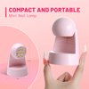 Mini UV Light for Nails, Small UV Light for Nails, USB Nail Dryer for Fast Curing,16W Portable Mini Nail U V Lamp for Gel Nail(Pink)