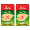 Melitta #4 Coffee Filters, Natural Brown, 2 Pack of 100 Filters.