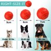 Vitalili Dog Toy Balls, 4 PCS Rubber Ball Set, Chew Resistant, High Bounce, Textured Design for Teeth Cleaning, Dog Training, Small Breeds, 2in/5cm Diameter