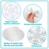 Lonfliness 48PCS Winter Snowflake Hanging Decorations Glittery Snowflake Swirls Ornament Snowflake Cutouts Holiday Ceiling Streamers for Winter Wonderland Birthday Baby Shower Christmas Party Supply