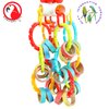 3551 Bonka Bird Toys Bagel Waterfall Foraging Cage African Grey, Cockatoo, Amazon, Eclectus, Small Cockatoos, Mini Macaws, Conures, and Similar Size Pet Parrots