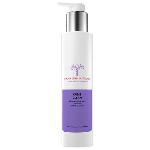 NOVA DERM INSTITUTE COME CLEAN Glycolic Salicylic acid Face Wash Exfoliating Daily Skin Care Face Wash Cleanses without Drying Acne Face Wash - pH Balanced Face Cleanser- No Toner Required