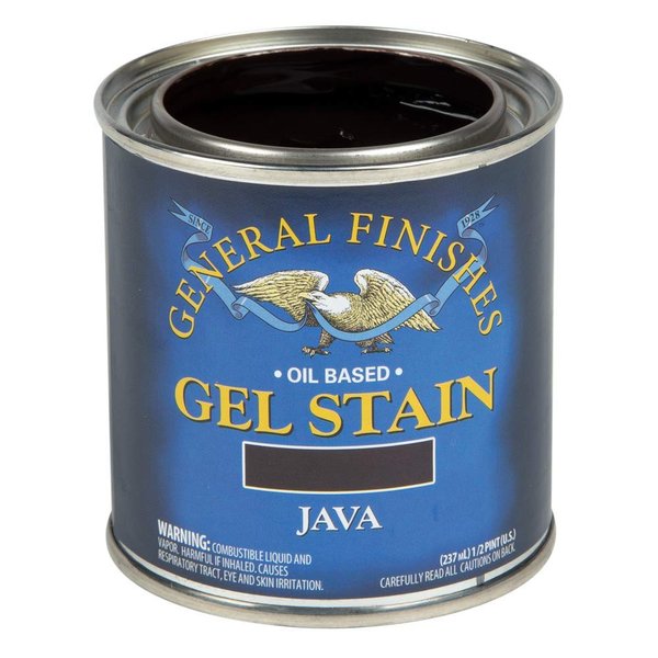 General Finishes Oil Base Gel Stain, 1/2 Pint, Java