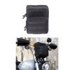 FVMOTO Universal Club Style Utility Molle Traveller Bar Handlebar T-Bar Bag Handle Bags, Fit For Harley Dyna Street Bob FXBB Softail Sportster, Tool Pouch Trunk Storage Bag, Black (DSCBB000-HD)