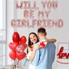 2 Set 42Pcs Rose Gold Will You Be My Girlfriend Letter Balloons 16in Balloon Foil Letter Decorations Party Decor Rose Gold Letter Balloons Will You Be My Girlfriend Party Supplies