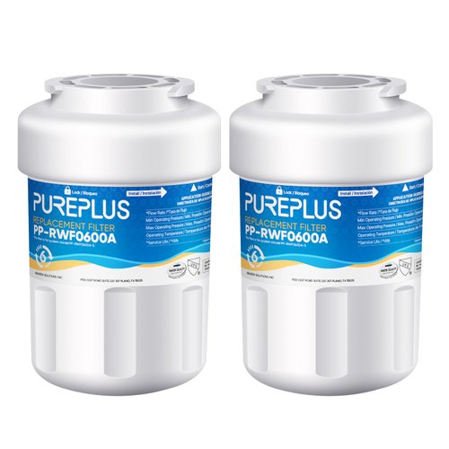 PUREPLUS Water Filter Replacement for HDX FMG-1, MWFP, MWFA, PL-100, WFC1201, RWF0600A, PC75009, RWF1060, 197D6321P006, GSE25GSHECSS, Kenmore 469991 Refrigerator Cartridge, 2Pack