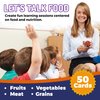 Food Flash Cards - 50 Educational Flash Cards for Children and Adults - Fun Vocabulary Builder Flash Cards for Speech Therapy, ESL, Occupational Therapy, and More