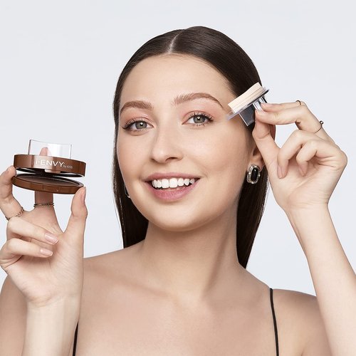 Kiss i-envy brow stamp kit Dark brown Makeup, 1 Count