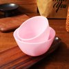 Healifty Skincare Spatula 3Pcs Diy Face Mixing Bowl Facial Mud Bowl Silicone Facemask Bowl Cosmetic Beauty Tool for Home Salon Spa Face Skin Applicator Bowl (Pink)