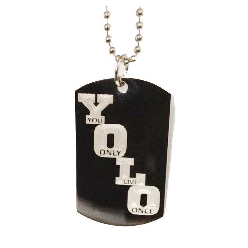 Yolo You Only Live Once Take Care OVO YOLO RAP Rapper Singer - Military Dog Tag Luggage Tag Key Chain Keychain Metal Chain Necklace
