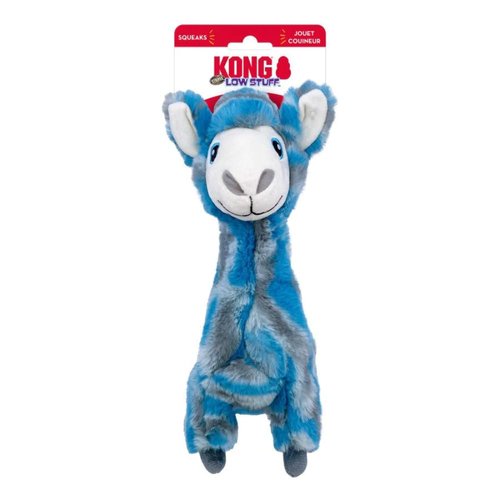KONG Low Stuff Stripes Plush Dog Toy for All Sized Dog Breeds (Llama)