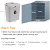 Tiyafuro 2.4 Gallon Kitchen Compost Bin for Counter Top or Under Sink, Hanging Small Trash Can with Lid for Cupboard/Bathroom/Bedroom/Office/Camping, Mountable Indoor Compost Bucket, Gray