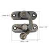 uxcell Antique Vintage Lock Clasp Right Latch Hook Hasp 42mm x 37mm Swing Arm Latch Plated Bronze, 5 pcs w Screws