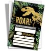 YQV Gold Dinosaur Birthday Party Invitations, 20-Count Jungle Birthday Party Invites With Envelopes-HBYQK-B44