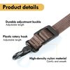KUWAN Saxophone Neck Strap Soft Sax Leather strap Padded for Alto Sax Tenor Clarinet Baritone Soprano Horn Music Instrument (brown)