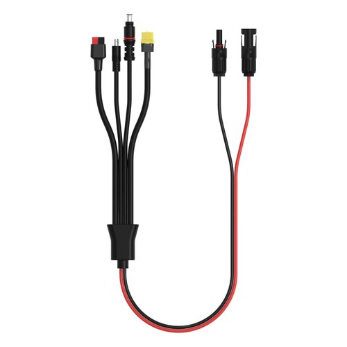 PolyEnergy Solar Connector to 4X Connector Adapter DC8mm Anderson XT60 Connector DC5521 DC5525 Connector Solar Charge Cable for 100W to 200W Portable Solar Panel for Portable Power Station