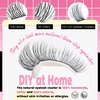 FANXITON Wispy DIY Lash Extension Kit Natural Lash Clusters C Curl Individual Lashes Lash Clusters Kit Cluster Lashes Lash Bond and Seal and Lash Tweezers for Lash Clusters Kit DIY at Home