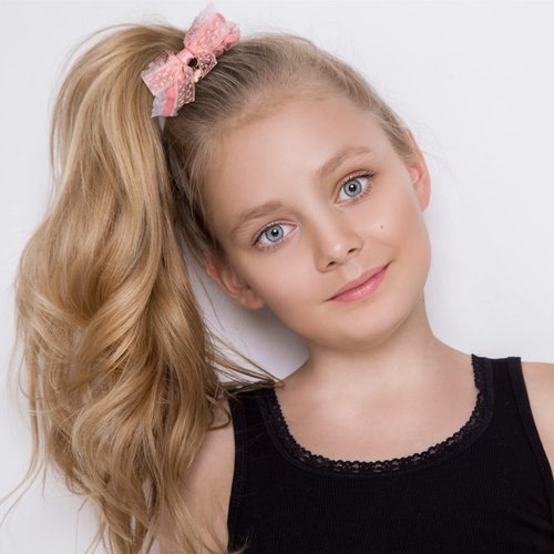 HINZIC 4Pcs Pink and Lace Hair Clips, Cute Bow Alligator Clips Pink Peach Hair Flower Pendant Barrettes Halloween Rave Christmas Wedding Prom Birthday Decoration for Teen Women Thin Hair