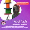 Super Bird Creations SB51122 Disco Fever Bird Toy - for African Greys Parrots Eclectus - Designed with Wooden Blocks & Bell - Stimulating and Interactive Bird Toy - Medium Bird Size, 14.5" x 4" x 4"