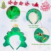ZEYER Christmas Headband Green Christmas Tree Headband with Star and Small Colored Light Design Hair Band Hair Accessories