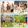 Rocket Launcher for Kids Air Rocket Toy - 2 Pack Stunt Plane Launcher Toy 6 Foam Tipped Rockets Toy Foam Blaster Set Outdoor Toys for Kids Team Game Boys Girls Gifts