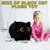 Black Cat Plush Stuffed Animal-11.8'' Black Cat Plush Toy, Black Cat Plush Pillow, Cute Soft Plush Cat Plushie Stuffed Cat Toys, Cat Plush Pillows Toy Doll Decoration Doll Gift for Kids Girls Boys