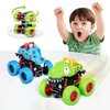 LODBY Dinosaur Toys for 2 3 4 5 Year Old Boys - Monster Truck Toys for Toddlers Boys Ages 2-4-6 - Push and Go Cars Dinosaur Toys for Kids 3-5 Year Old Boy Christmas Birthday Gifts