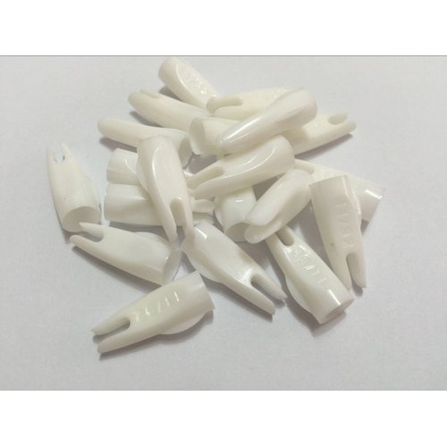 JIEXI HWYP Plastic Arrow Nocks for 11/32" Compound Bow Arrows Pack of 50 (White)