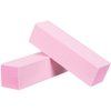 ForPro Professional Collection Pink Pedicure Block, 100/180 Grit, Three-Sided Pedicure Nail Buffer, 3.75” L x 1” W x 1” H, 15-Count