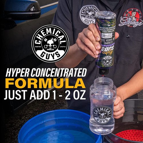 Chemical Guys CWS21216 HydroSuds Ceramic SiO2 Shine High Foaming Car Wash Soap (Works with Foam Cannons, Foam Guns or Bucket Washes) For Cars, Trucks, Motorcycles, RVs & More, 16 fl oz, Berry Scent