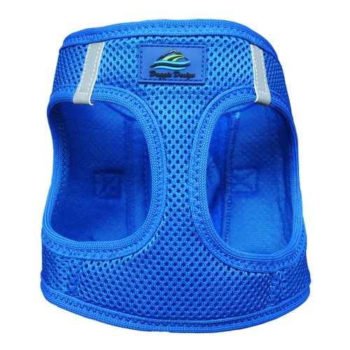 Doggie Design American River Step in Ultra Choke Free Safe Reflective Strips Dog Harness (Soft Mesh Polyester, Machine Wash and Line Dry) - Cobalt Blue (L)